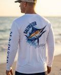 Saltwater Therapy Marlin Long Sleeve Fishing Shirt | Sea-Duced