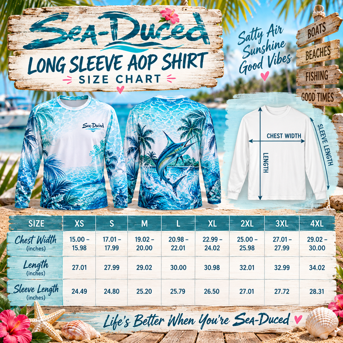 Saltwater Therapy Marlin Long Sleeve Fishing Shirt | Sea-Duced