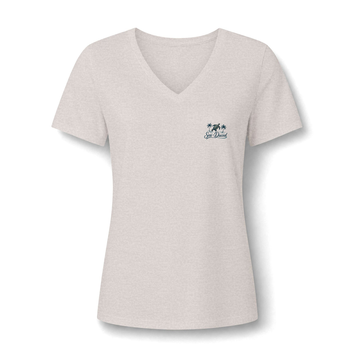 Sea-Duced Sea Turtle Women's V-Neck Tee