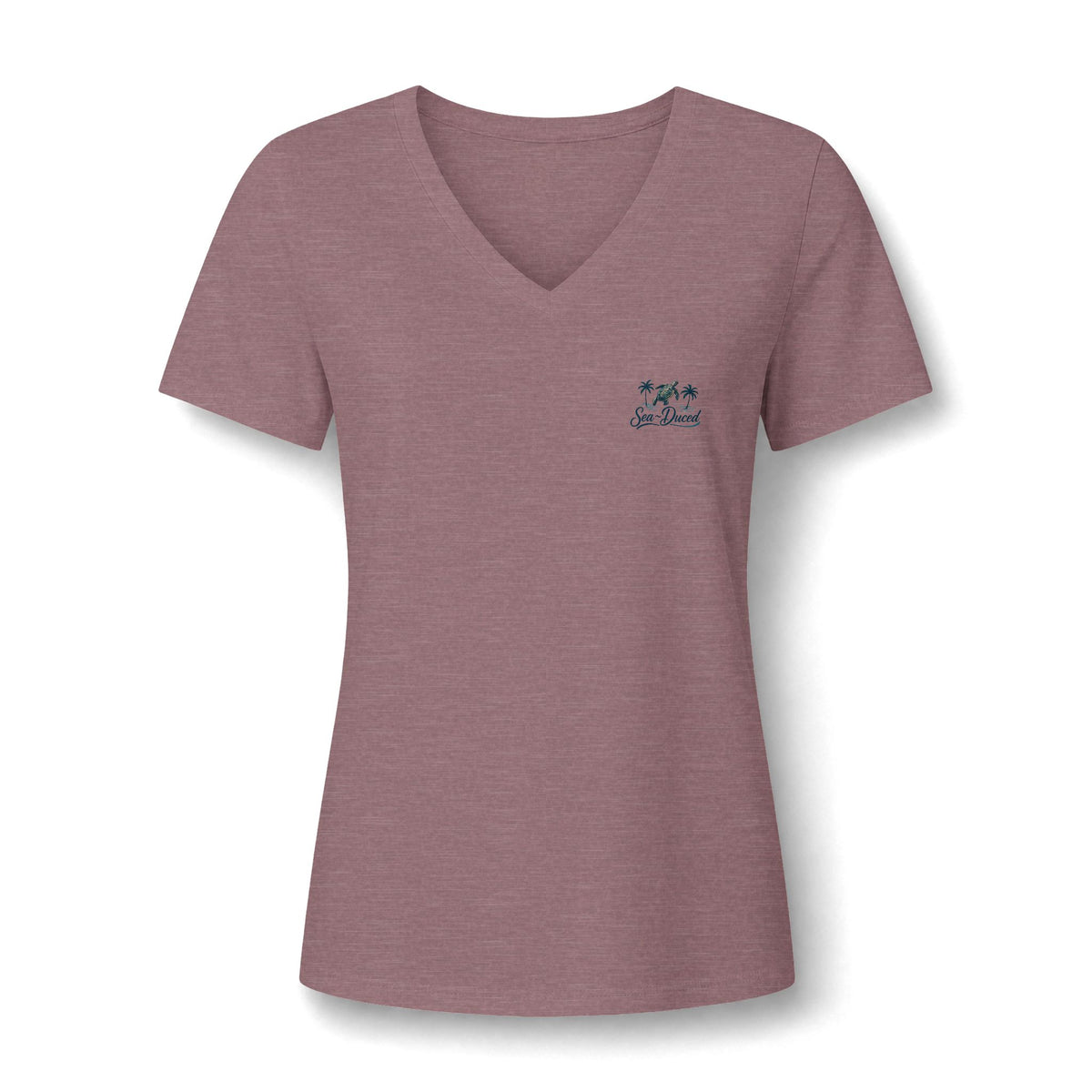 Sea-Duced Sea Turtle Women's V-Neck Tee