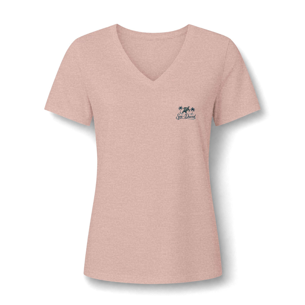 Sea-Duced Sea Turtle Women's V-Neck Tee